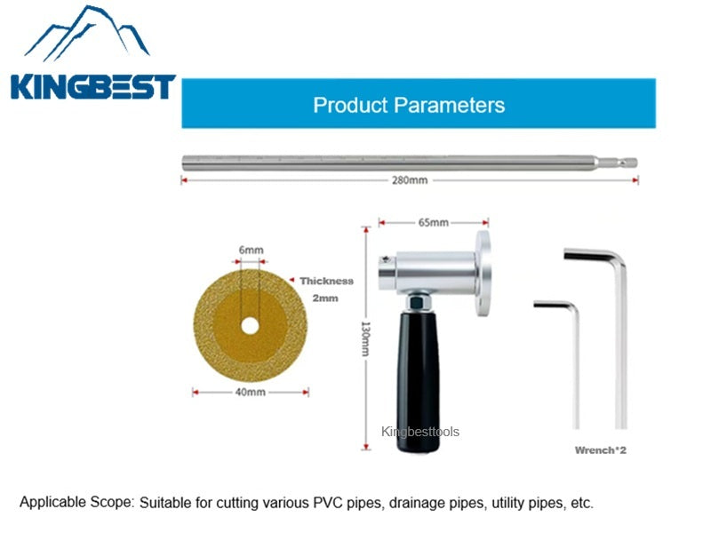 Pipe Cutting Positioning Pipe locator Adjustable Extension Connecting Rod Cutting Pipe PVC-Free Shipping A01A02