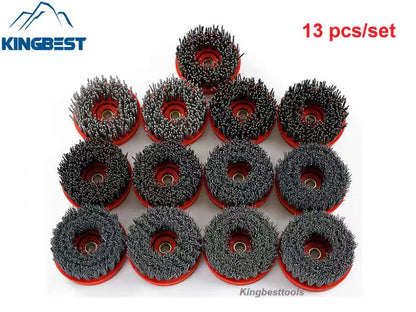 Round Antique Brush Stainless Steel Rope Grinding Brushes Renovation Brushes Stone Cleaning Tools