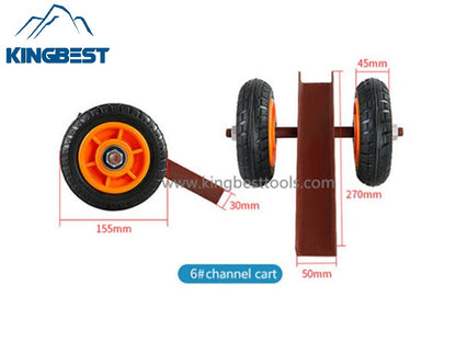 Slabs Carrying Trolley With 2 types: Channel and V-cradle