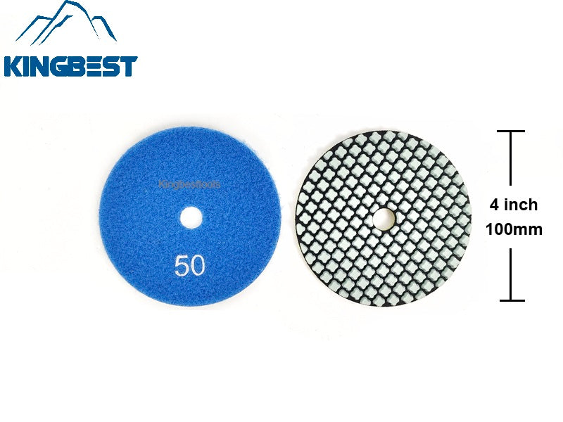 7 Pcs Quick Speed Polishing Pads 4inch Dry Pads for Stone Polishing