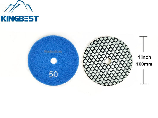 7 Pcs Quick Speed Polishing Pads 4inch Dry Pads for Stone Polishing