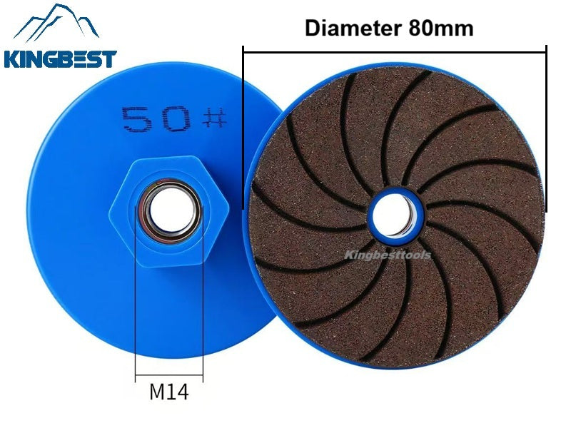 80mm Blue Polishing Pad 3 Inch Resin Edge Grinding Wheel M14