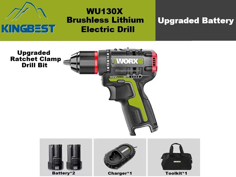 WU 130X Cordless Screw Driver Drill Brushless Motor Drill-Free Shipping