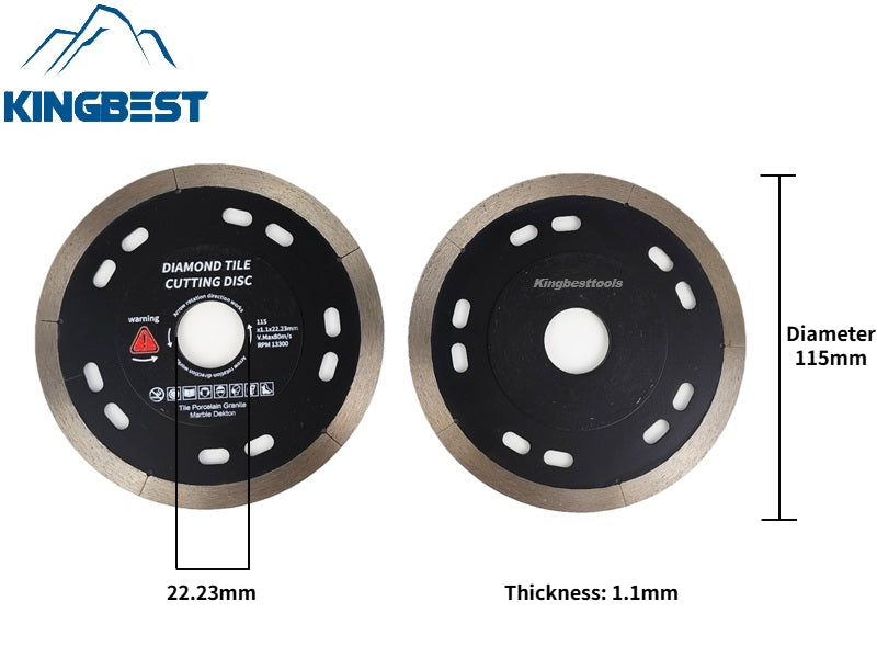 Diamond Tile Cutting Discs with Sintered Segment Discs For Tile Porcelain Granite Marble Dekton Cutting
