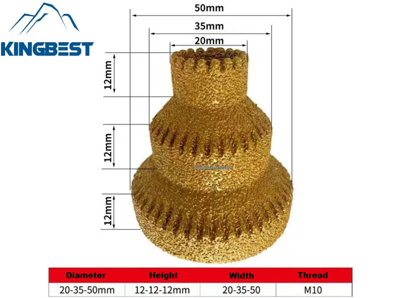 Serrated Pagoda Drill Bits Multi-layer Bits 20mm/35mm/50mm/Three Sizes Hole Enlargement Brazing Diamond Bits