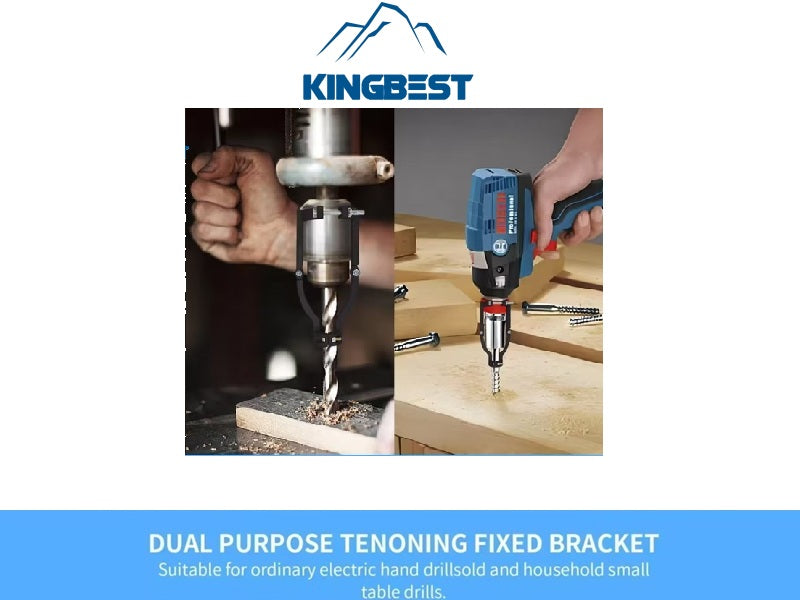 Wood Square Hole Drill Bit Set with Adapter Fixing Bracket for Hand Mortise Drill Bits Free Shipping
