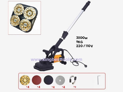 Four-head Dust-free Concete Grinder Floor Renovation Machine Free Shipping