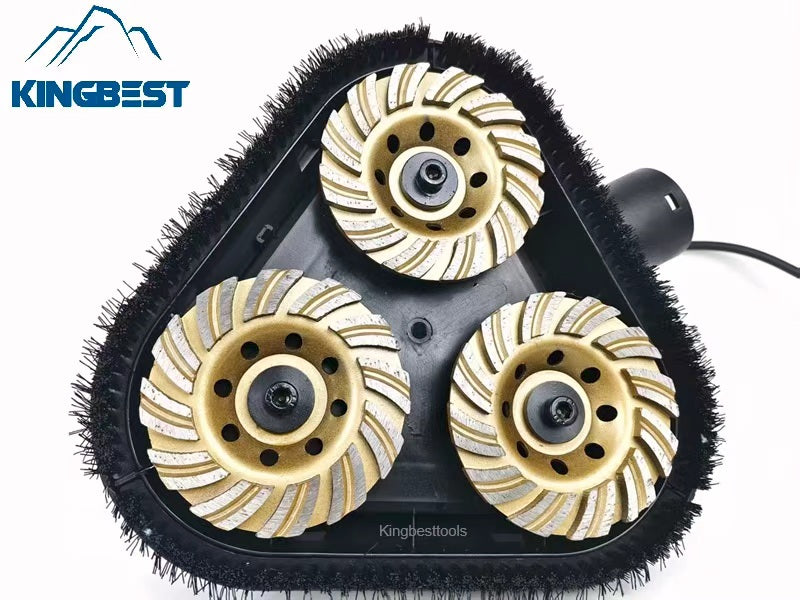 3-Head Concrete Grinder Six-Speed Dust-free Machine for Floor Free Shipping A01 A02