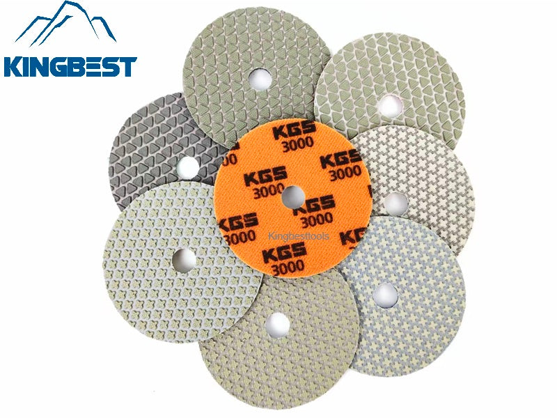 KGS Dry Polishing Pads Stone Sandpaper for Granite Marble Quartzite Polishing