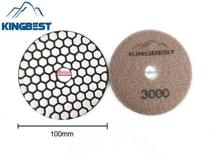 Dry Polishing Pads 100mm (3 sets a pack) - Free Shipping