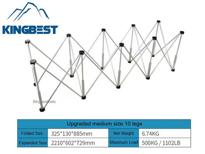 10-Leg Working Support Telescopic Workbench Multifunctional Stand Foldable-Free Shipping