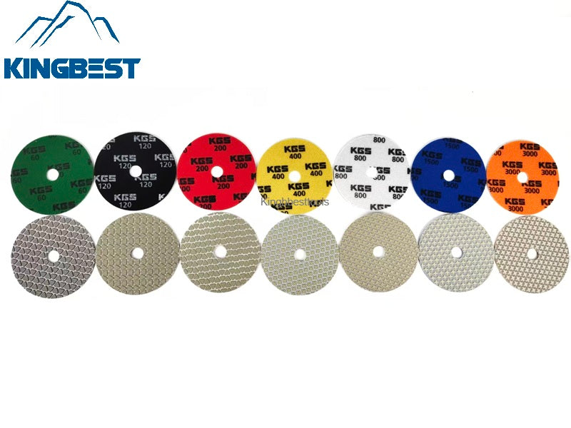 KGS Dry Polishing Pads Stone Sandpaper for Granite Marble Quartzite Polishing