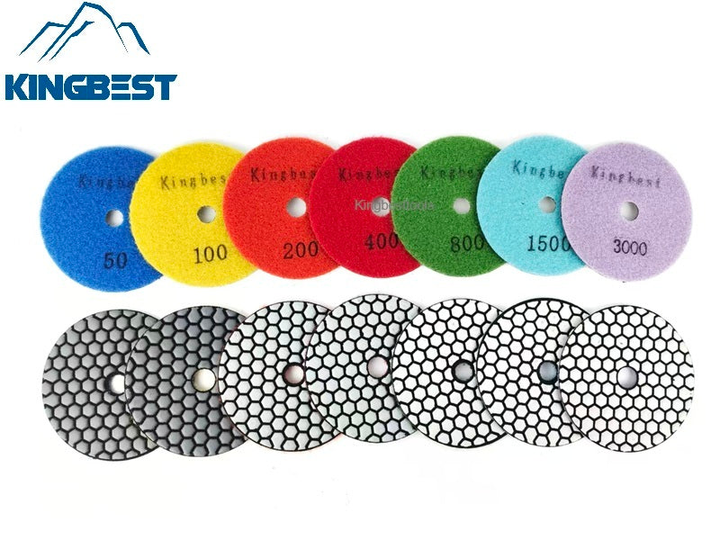 New-7 Step Dry Polishing Pads For Polishing 100mm