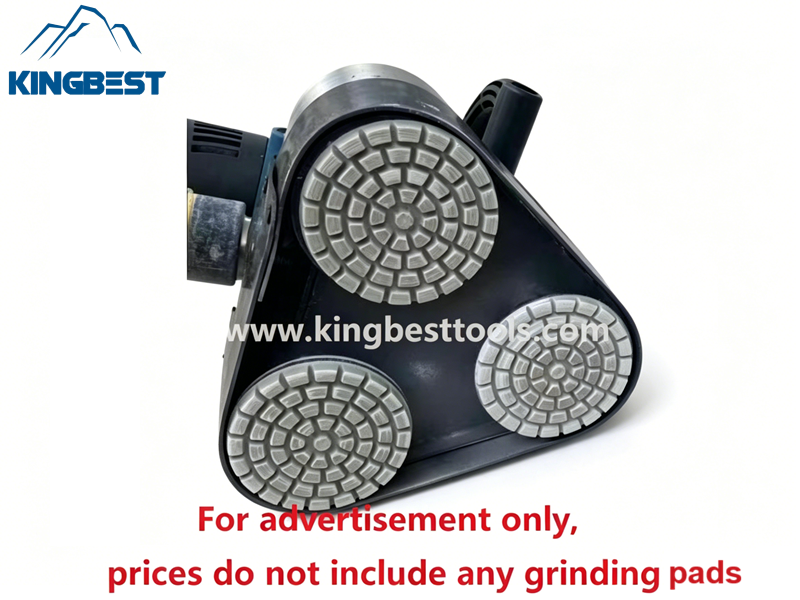 3 Heads Handheld Grinder with 3 Heads for Concrete Floor Free Shipping