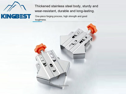 90-Degree Clamp Multifunctional Stainless Steel Clamp for Woodworking Used for Splicing and Assembling Wooden Boards and Cabinets