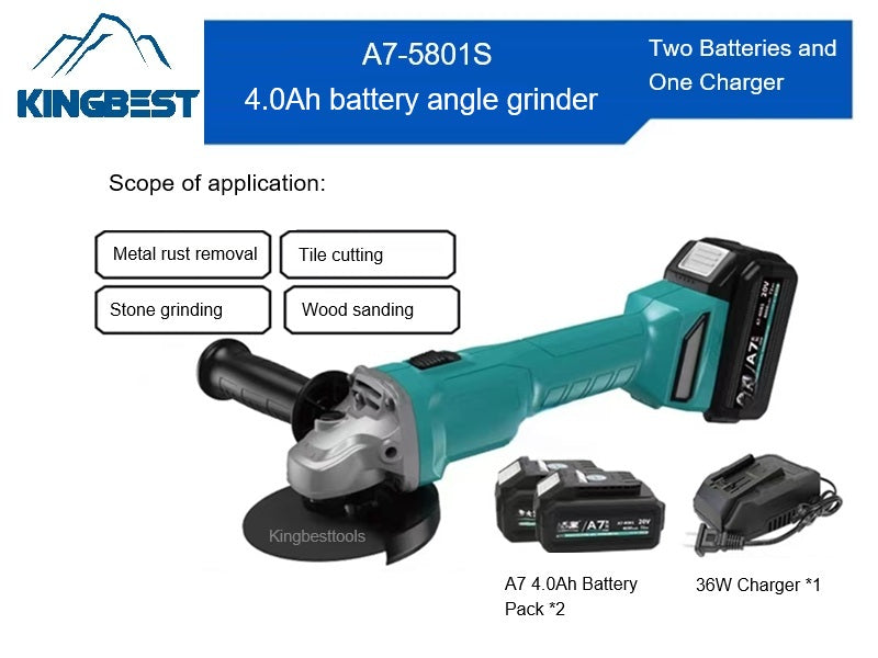 Cordless Lithium Battery Angle Grinder-Free Shipping