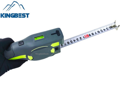 5M Multifunctional Measuring Laser Tape Rechargeable Dual-Line High Brightness Green Measure Laser Level Free Shipping
