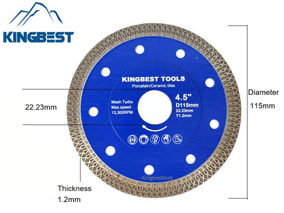 Blue Sharp Diamond Saw Blades With Central Hole 22.23mm