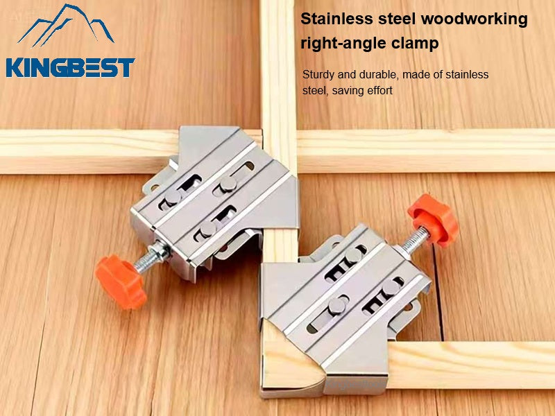 90-Degree Clamp Multifunctional Stainless Steel Clamp for Woodworking Used for Splicing and Assembling Wooden Boards and Cabinets