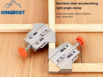 90-Degree Clamp Multifunctional Stainless Steel Clamp for Woodworking Used for Splicing and Assembling Wooden Boards and Cabinets