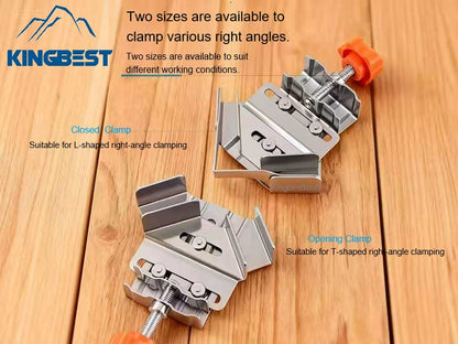 90-Degree Clamp Multifunctional Stainless Steel Clamp for Woodworking Used for Splicing and Assembling Wooden Boards and Cabinets