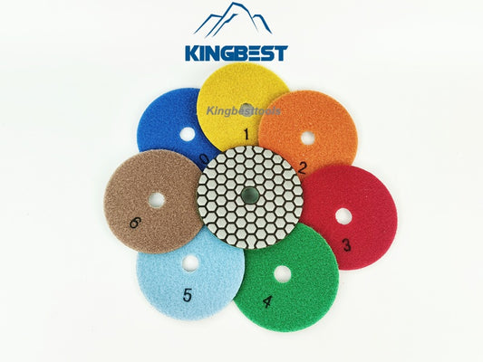 7pcs Dry Polishing Pads Sandpapers For Polishing 80mm and 100mm