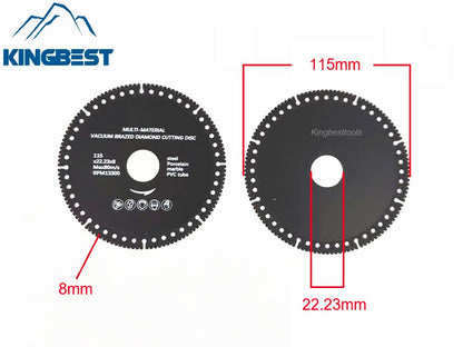 Multi-material Vacuum Brazed Diamond Cutting Disc for Steel Porcelain Marble Pvc Tube