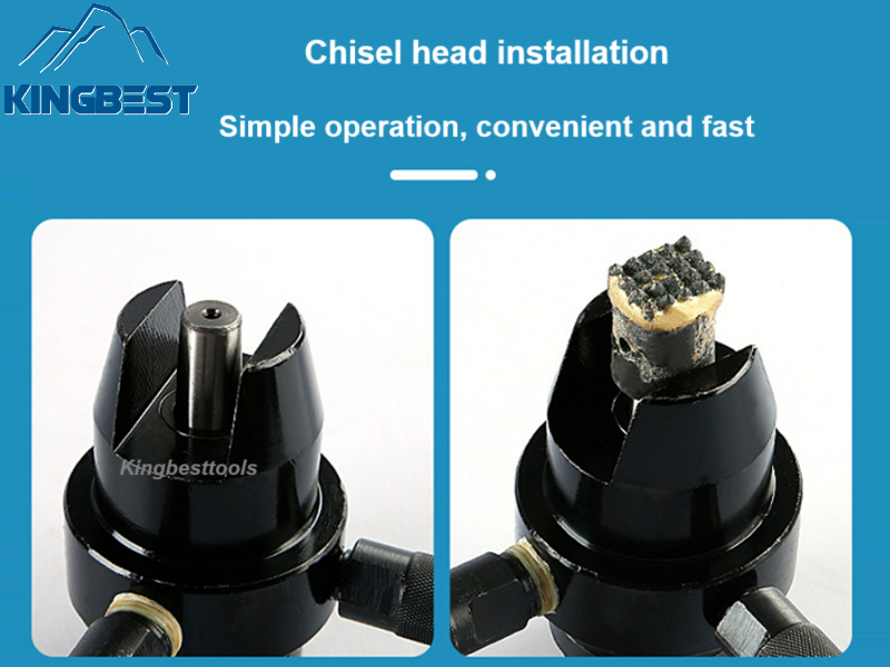 Pneumatic Hammer Bush Hammered Head Pipe Apple Head Chiseled Head For Stone Cement Concrete