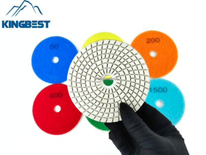7 Steps High Quality Wet Polishing Pads 100mm