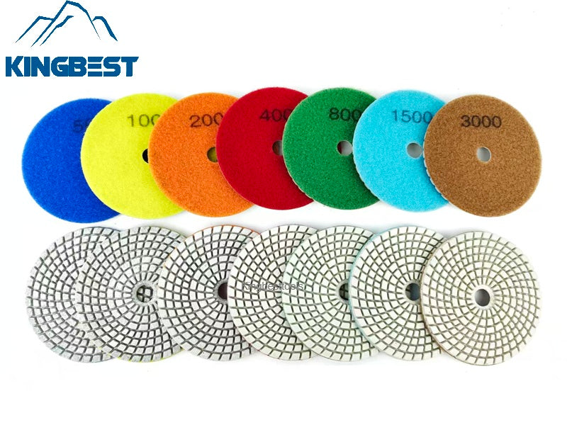 7 Steps High Quality Wet Polishing Pads 100mm