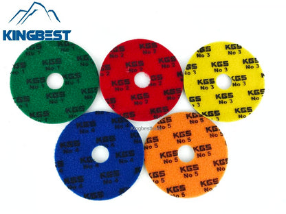 5 Inch KGS Polishing Pads Wet Polishing Pads Stone Abrasive for Marble Quartzite Polishing
