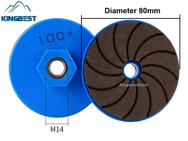 80mm Blue Polishing Pad 3 Inch Resin Edge Grinding Wheel M14