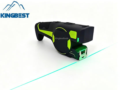 5M Multifunctional Measuring Laser Tape Rechargeable Dual-Line High Brightness Green Measure Laser Level Free Shipping