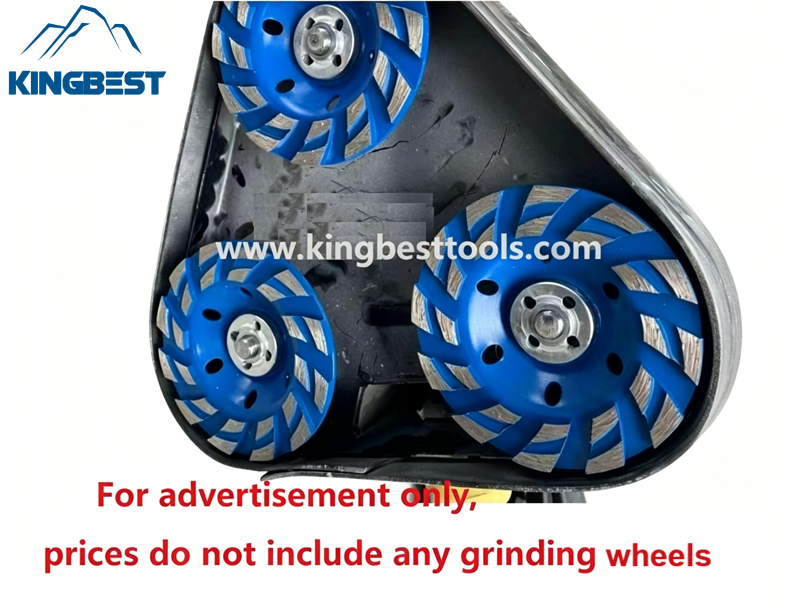 3 Heads Handheld Grinder with 3 Heads for Concrete Floor Free Shipping