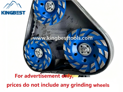 3 Heads Handheld Grinder with 3 Heads for Concrete Floor Free Shipping