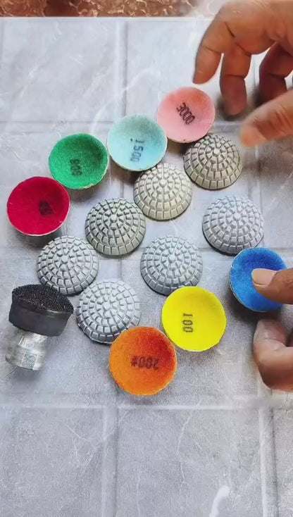 7 step Curved Wet Polishing Pad 2 Inch