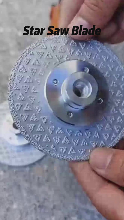 M14 Brazed Dual Sides Silver Star Saw Blade with Flange