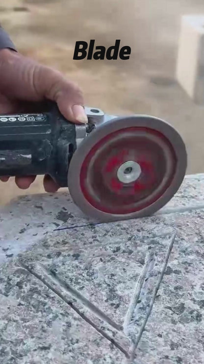 Red Diamond Cutting Blades with Flange for Marble Ceramic Turbo Saw Blade for Porcelain Sintered Stone Dekton Tile Cutting Disc