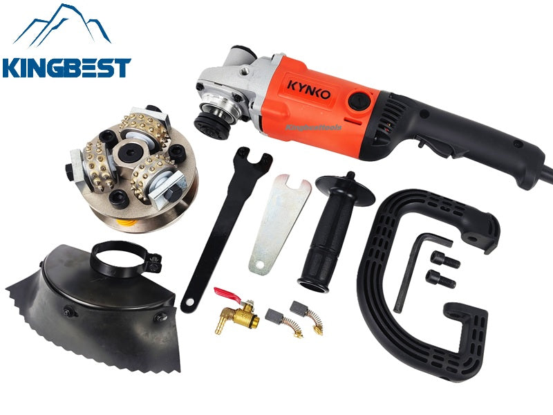Rotary Bushhammer Angle Grinder for Stone and Concrete Rough Surface Free Shipping-A01A02